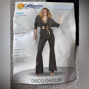 California Costumes Disco Dazzler Outfit - Black and Gold